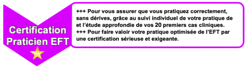 Formation complète jusqu'à la certification de "Praticien EFT Certifié"