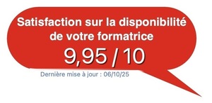 Satisfaction clients sur les formations de Geneviève Gagos - Disponibilité de la formatrice
